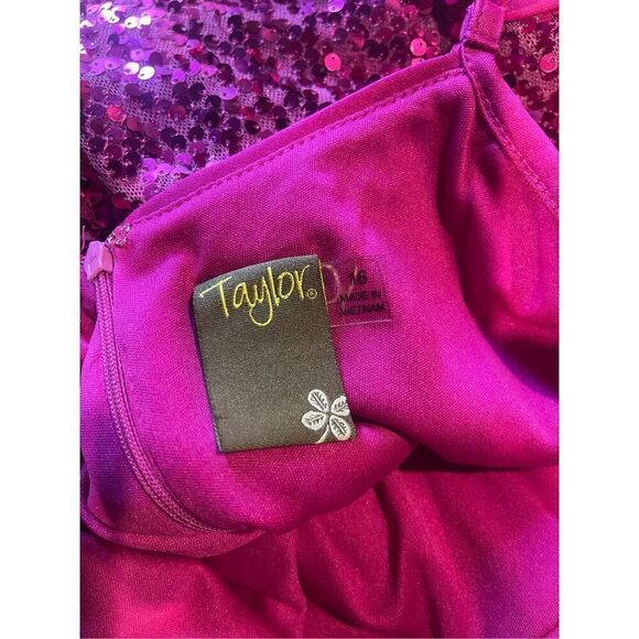 Taylor Plus Size Pink Sequin Maxi Dress Size 16 Fairycore Feminine - Picture 6 of 7